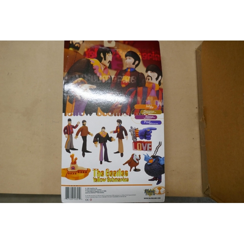 784 - The Beatles Yellow Submarine McFarlane Toys figures, in original boxes, in original postage box date... 