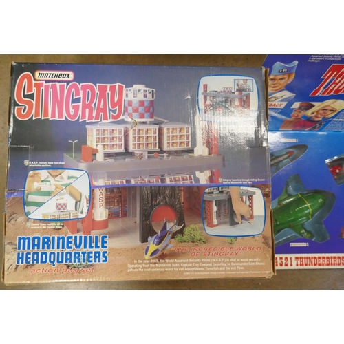 785 - A Matchbox Stingray Marineville Headquarters and a Matchbox Thunderbirds Rescue Pack