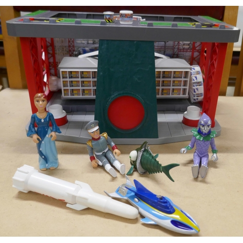 785 - A Matchbox Stingray Marineville Headquarters and a Matchbox Thunderbirds Rescue Pack