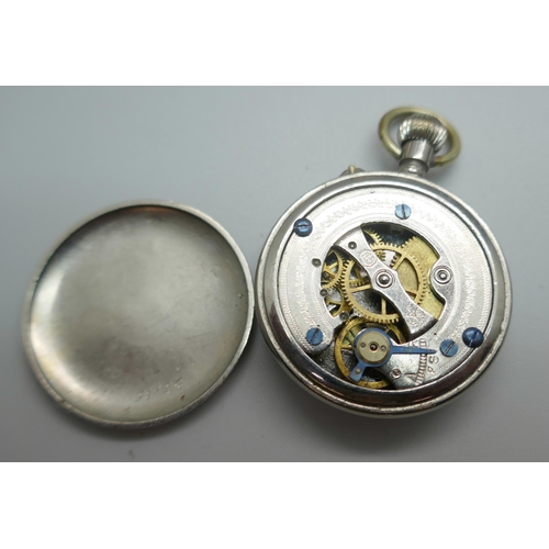 876 - Four pocket watches, a fob watch and two wristwatches