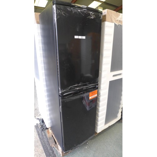 3371 - Hotpoint black first edition 50/50 split freestanding fridge freezer - model HBD5517BUK (AP.FF.HTP.0... 