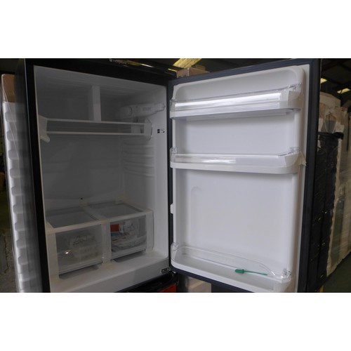 3371 - Hotpoint black first edition 50/50 split freestanding fridge freezer - model HBD5517BUK (AP.FF.HTP.0... 