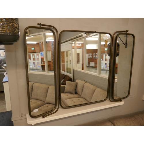 1301 - An industrial style bi-fold mirror
