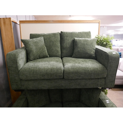 1334 - Green Shada hopsack two seater sofa RRP £849