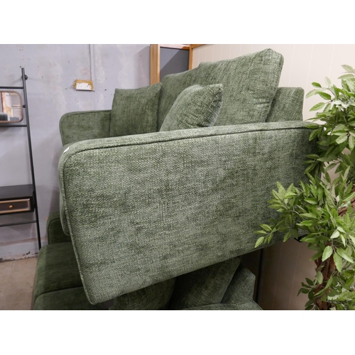 1334 - Green Shada hopsack two seater sofa RRP £849