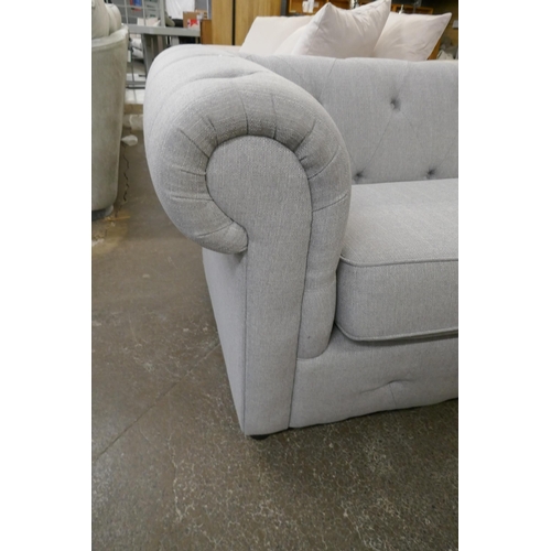1461 - A grey upholstered Chesterfield loveseat