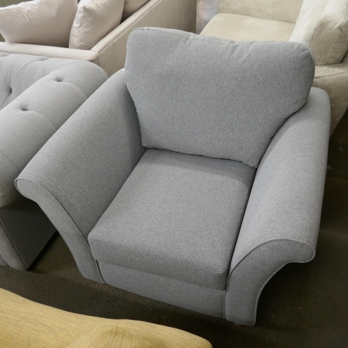 1462 - Grey upholstered armchair