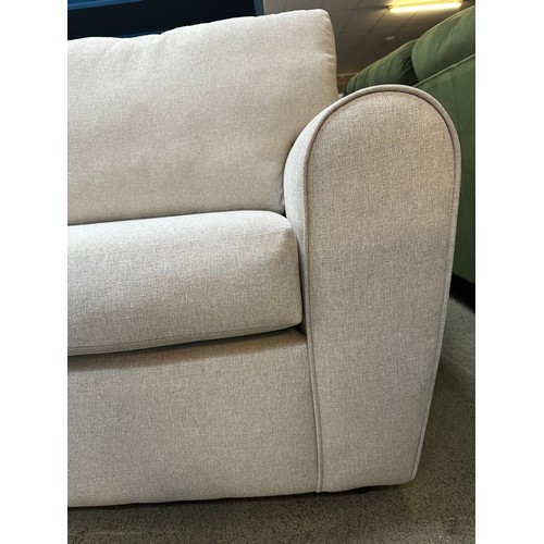 1491 - Oatmeal linen three seater sofa