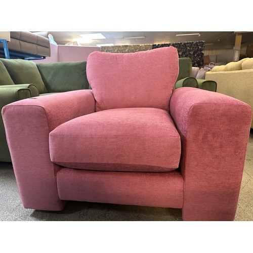 1492 - Sherbert pink upholstered armchair