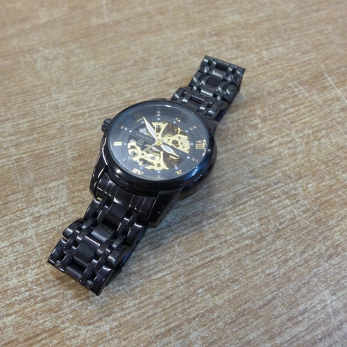 2116 - A gent's Lavaredo automatic skeleton wristwatch, boxed