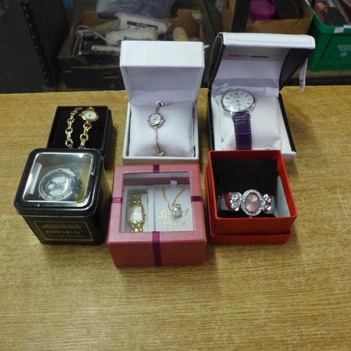 2121 - Boxed wristwatches including Accurist and pink Anais Couture