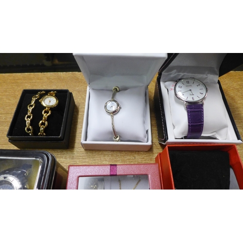 2121 - Boxed wristwatches including Accurist and pink Anais Couture