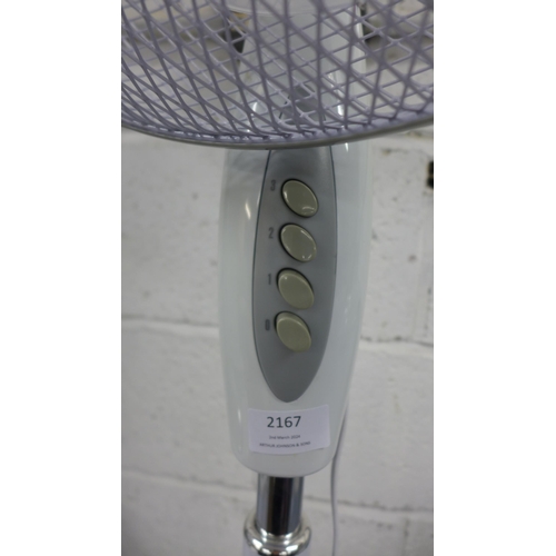 2167 - A Tesco electric pedestal floor fan