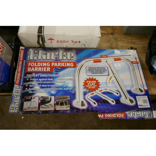 2329 - A Clarke folding parking barrier - boxed