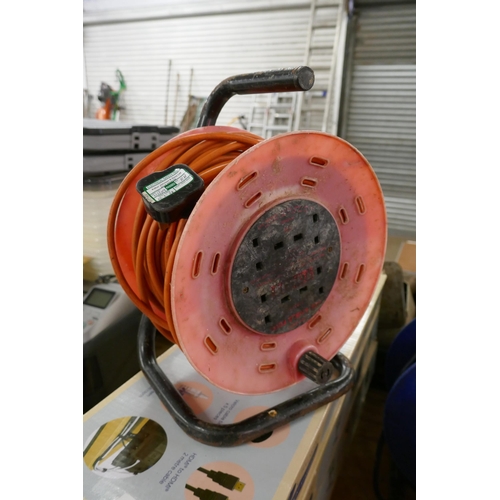 2336 - Five assorted electric extension cable reels. Failed electrical safety test due to damaged cable - s... 