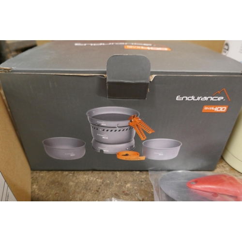 2345 - A box of kitchen equipment including chopping boards, teapot, baby bottles - unused and a large blac... 