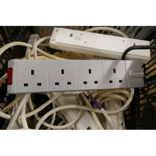 2369 - Eight multi-socket electric extension leads