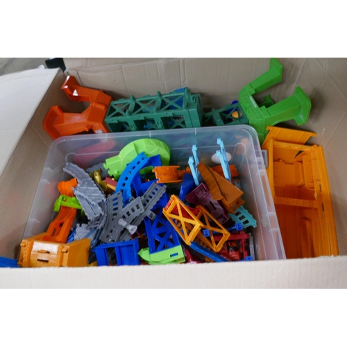 2403 - 2 Large boxes of various kids toys including Megabloks and Thomas The Tank Engine toy track