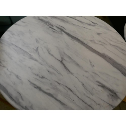 1549 - Two circular marble effect tables