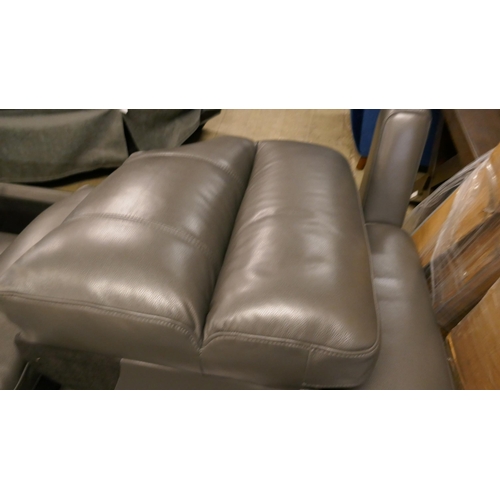 1563 - Grace Grey Leather Corner Power Recliner, original RRP £1583.33 + VAT - missing parts and sections (... 