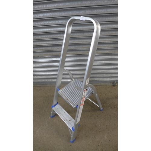 2227 - A 3-way multi-function stepladder and a set of 2 rung steps