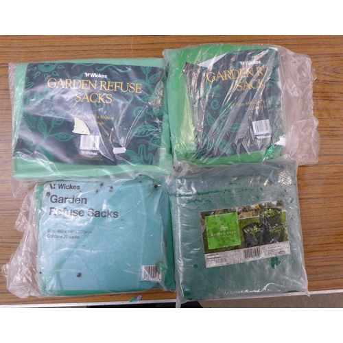 2232 - A large quantity of assorted garden refuse sacks