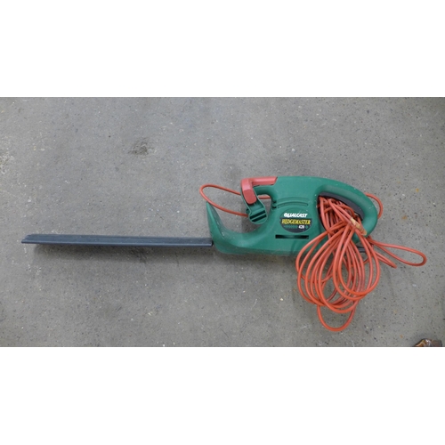 2242 - A Qualcast Hedgemaster 420 electric hedge cutter, a Qualcast Hedgemaster 480 electric hedge cutter a... 