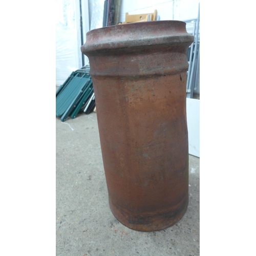 2257 - Two terracotta chimney pots