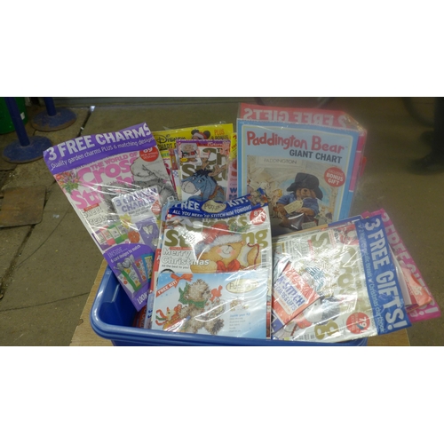 2298 - Two boxes of cross stitch magazines