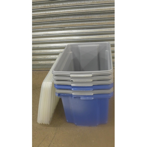 2312 - 10 Plastic storage boxes