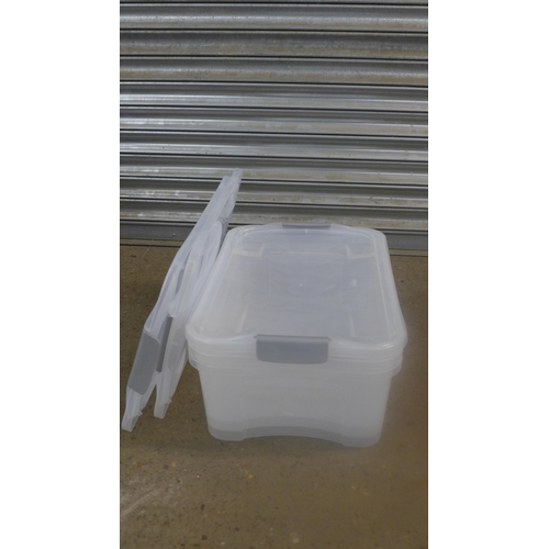 2312 - 10 Plastic storage boxes