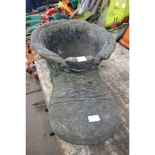 2240 - A large stone boot planter