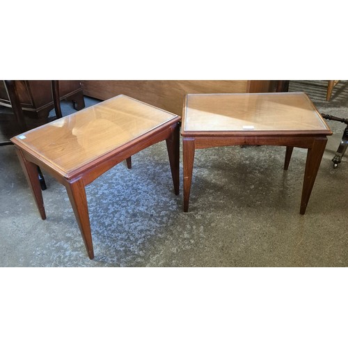 52 - A pair of Danish teak side tables