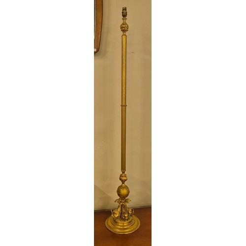 114 - An Italian style brass standard lamp