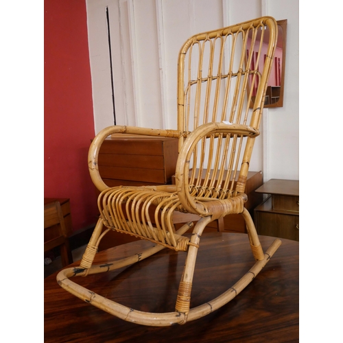 14 - An Italian bamboo rocking chair
