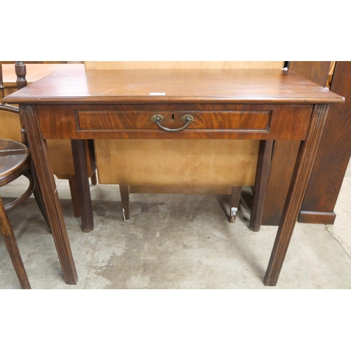 155 - A George III mahogany single drawer side table