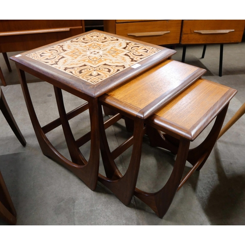 19 - A G-Plan Astro teak and tiled top nest of tables
