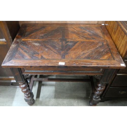 197 - A 19th Century Spanish rosewood single drawer side table