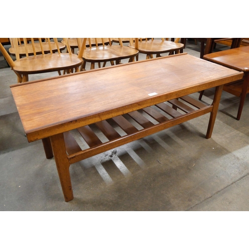 21 - A teak rectangular coffee table