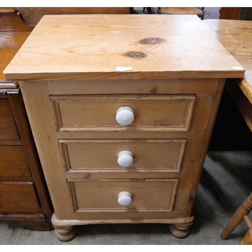 263 - A pine chest of drawers