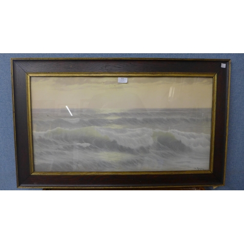 322 - An Ed. Mandon, marine landscape print, framed