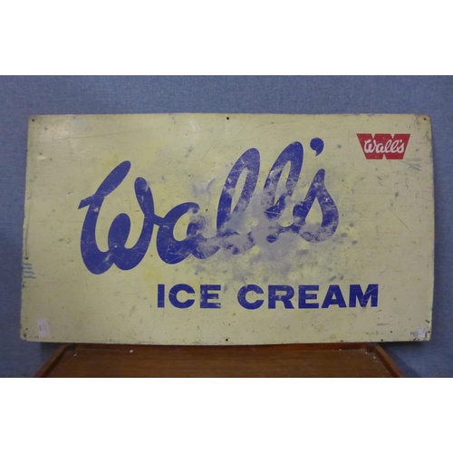 376 - Two metal Walls Ice Cream advertising signs