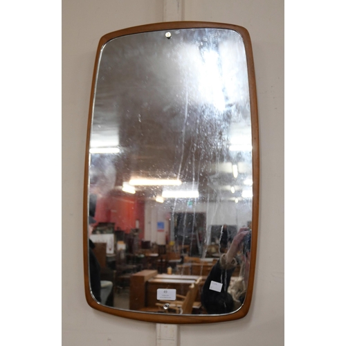49 - A teak framed mirror