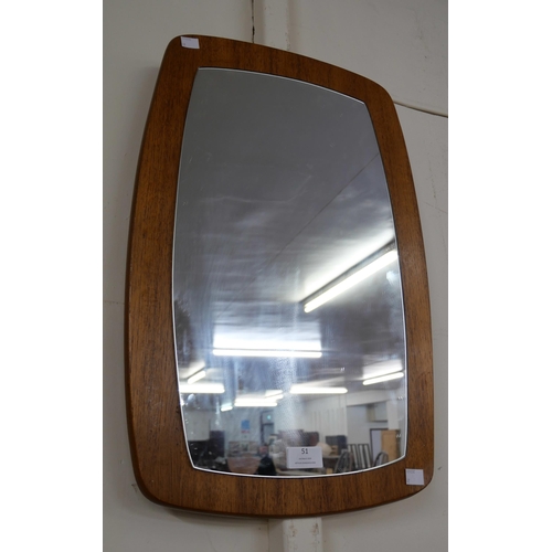 51 - A teak framed mirror