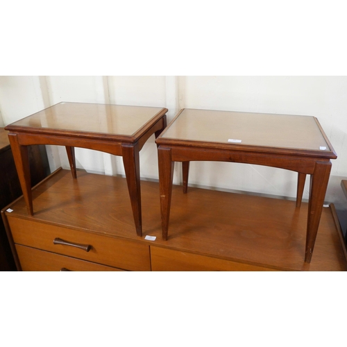 52 - A pair of Danish teak side tables