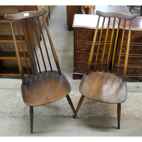 68 - A pair of Ercol Golden Dawn elm and beech Goldsmith chairs