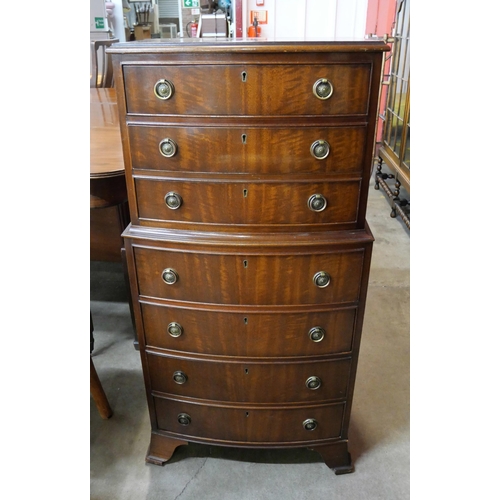 84 - A small George III style mahogany chest on chest