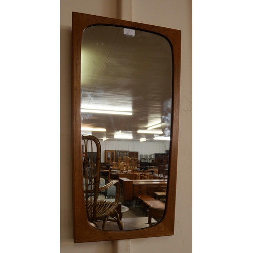 9 - Two teak framed mirrors