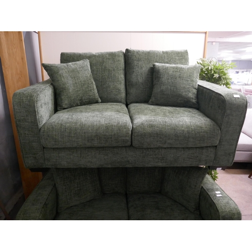 1322 - A green Shada hopsack two seater sofa RRP £849