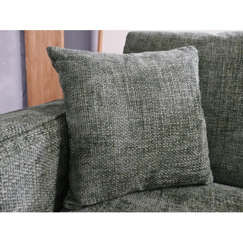 1323 - A green Shada hopsack two seater sofa RRP £849